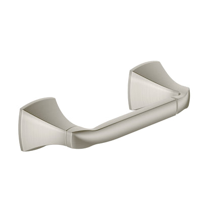 Moen Voss Collection Brushed Nickel Pivoting Toilet Paper Holder, Wall Mounted Double Post Toilet Tissue Holder, YB5108BN