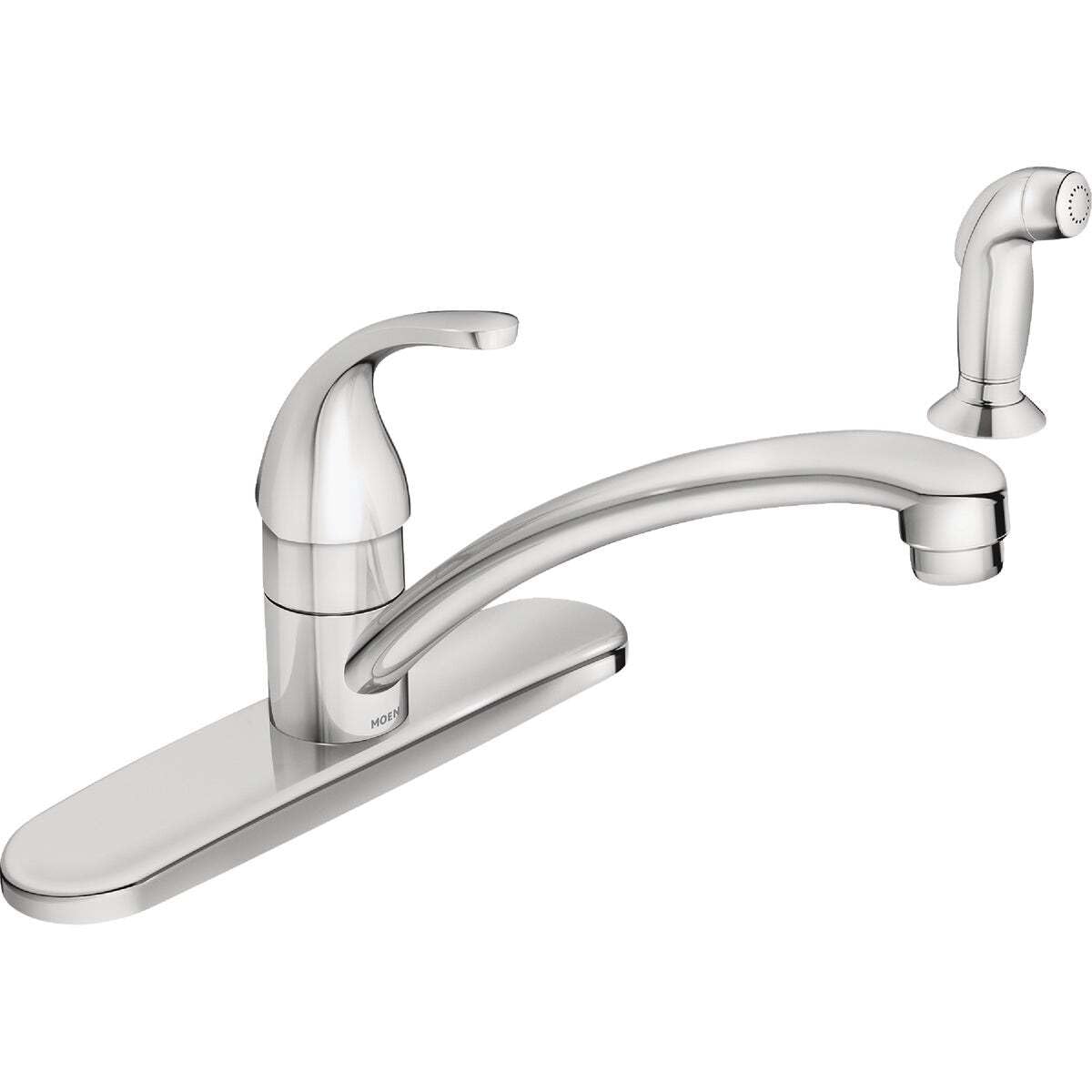 MOEN Adler 87604 Single Handle Deck-mount Kitchen Faucet with Sprayer in Chrome