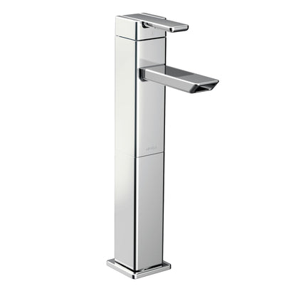 MOEN 90-Degree S6711 One-Handle Vessel Sink Modern Bathroom Sink Faucet in Chrome