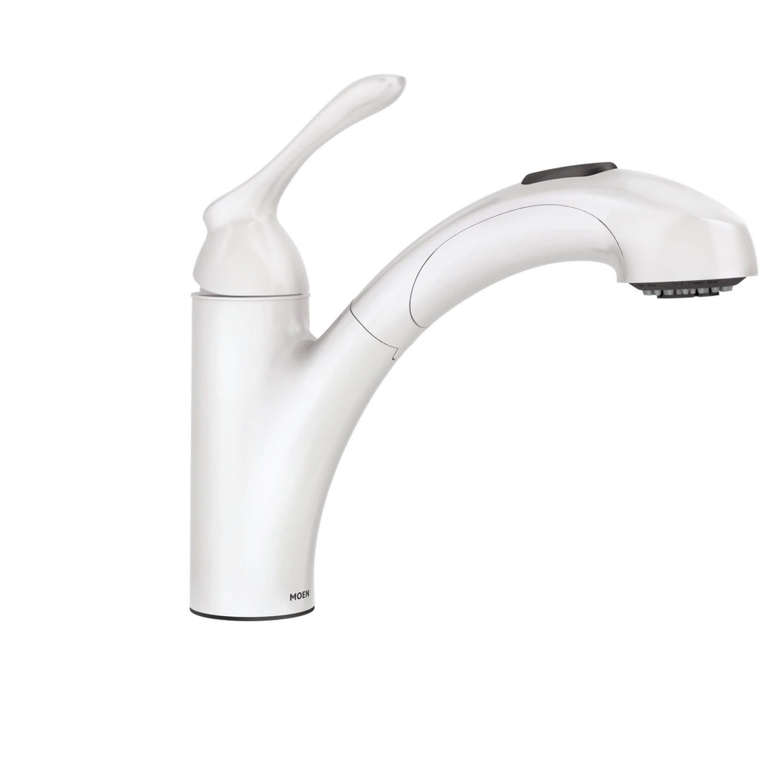 MOEN Banbury 87017W One-Handle Pullout Kitchen Sink Faucet in White