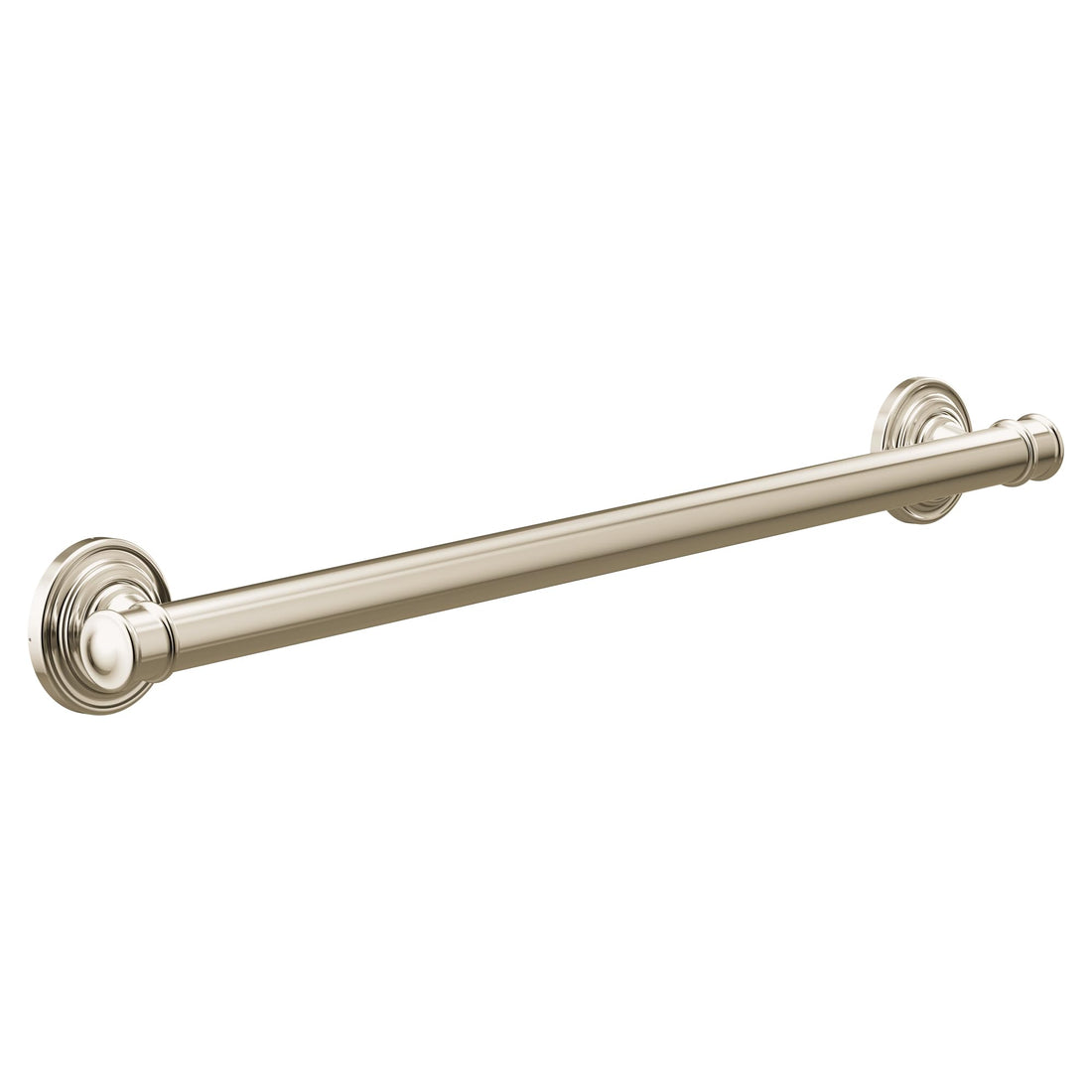 Moen YG6424NL Bathroom Safety 24-Inch Stainless Steel Traditional Bathroom Grab Bar, Polished Nickel