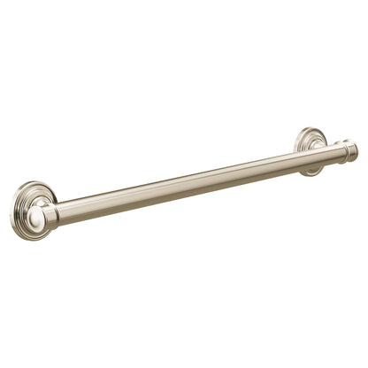 Moen YG6424NL Bathroom Safety 24-Inch Stainless Steel Traditional Bathroom Grab Bar, Polished Nickel