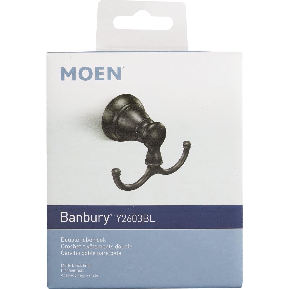 Banbury Double Robe Hook in Matte Black