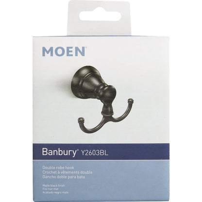Banbury Double Robe Hook in Matte Black