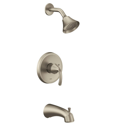MOEN Glyde UT2743EPBN M-CORE 2-Series 1-Handle Tub and Shower Trim Kit in  Brushed Nickel (Valve Required)