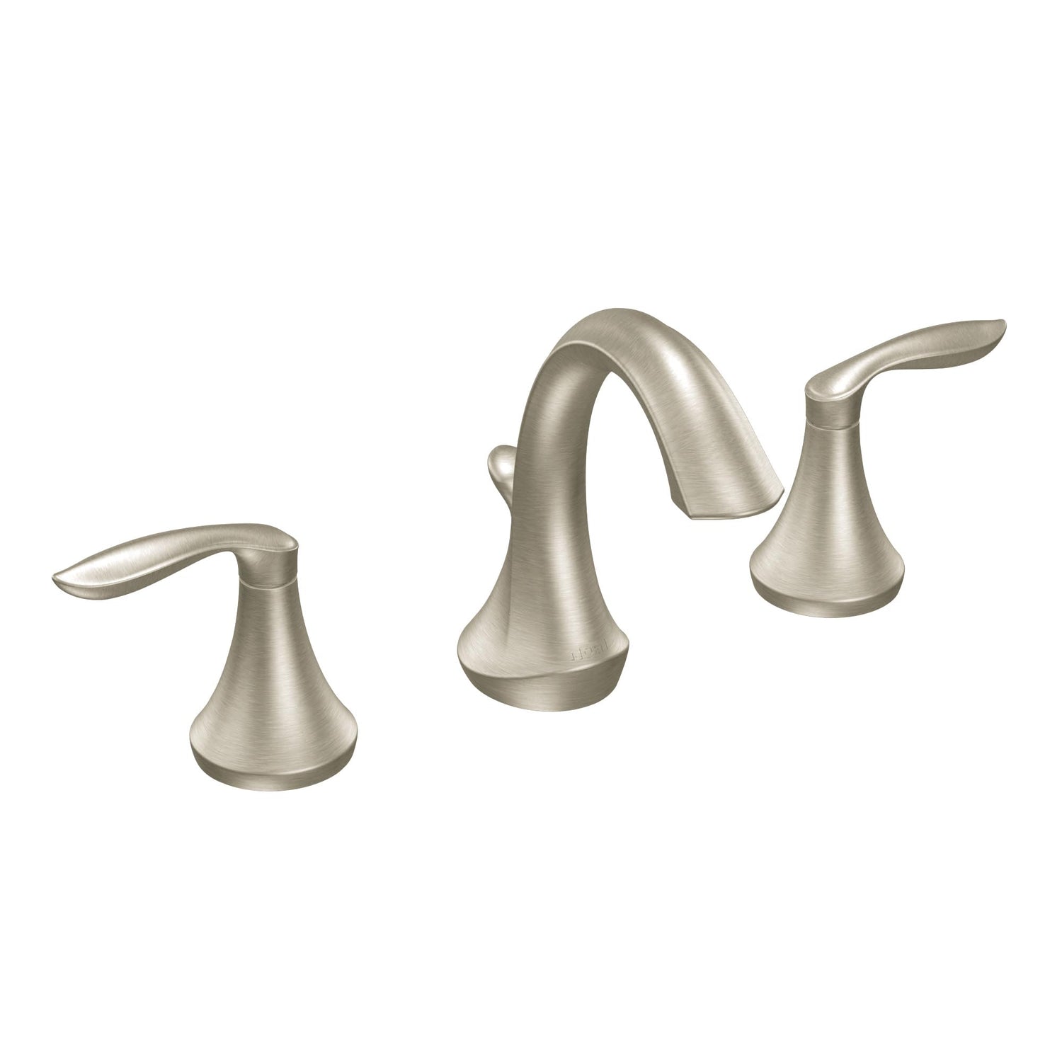 MOEN Eva TV6420BN Two-Handle High Arc Widespread Bathroom Sink Faucet in Brushed Nickel (Valve Included)