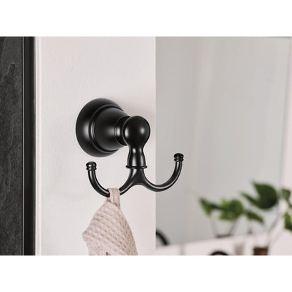 Banbury Double Robe Hook in Matte Black