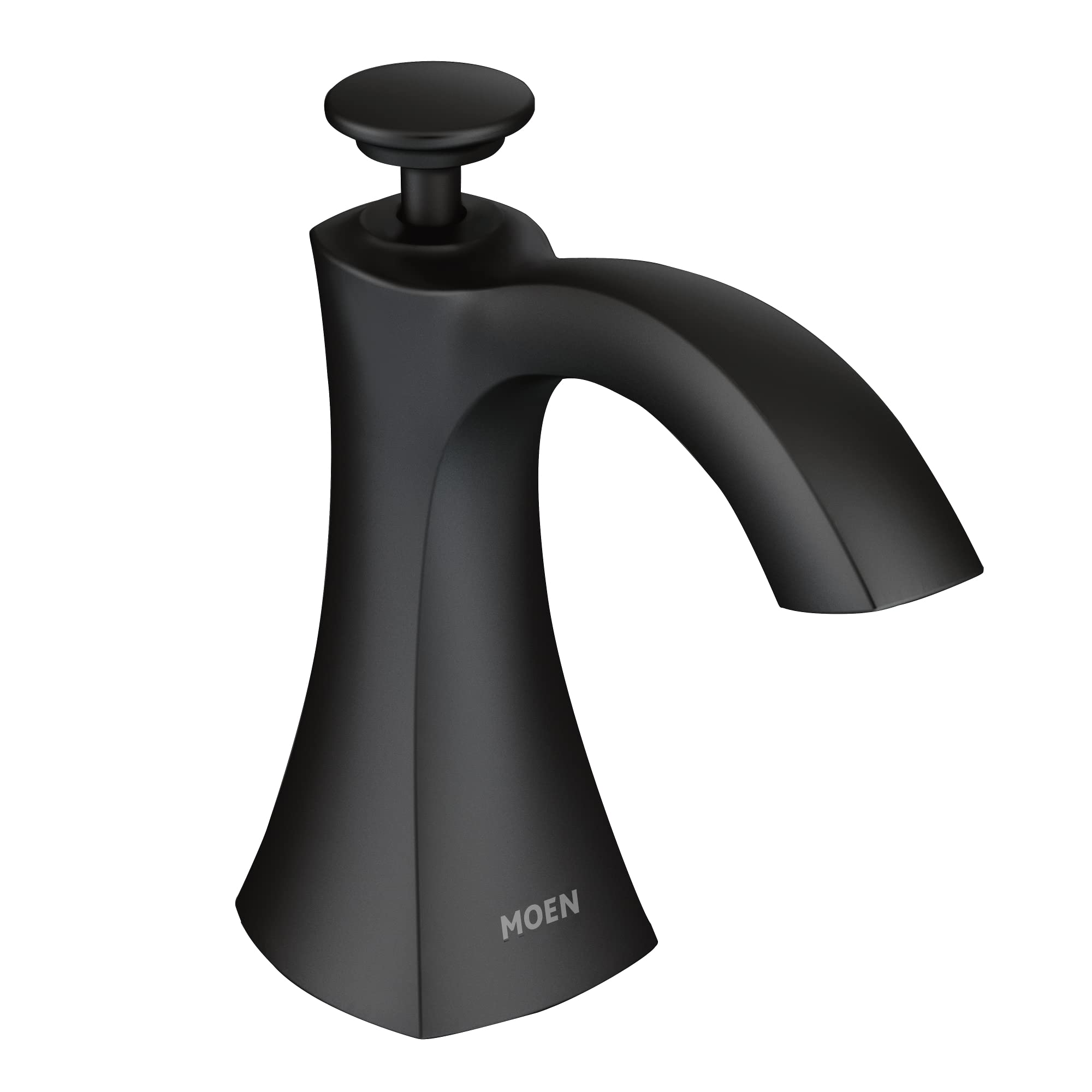 MOEN Transitional S3948BL Deck Mounted Kitchen Soap Dispenser in Matte Black