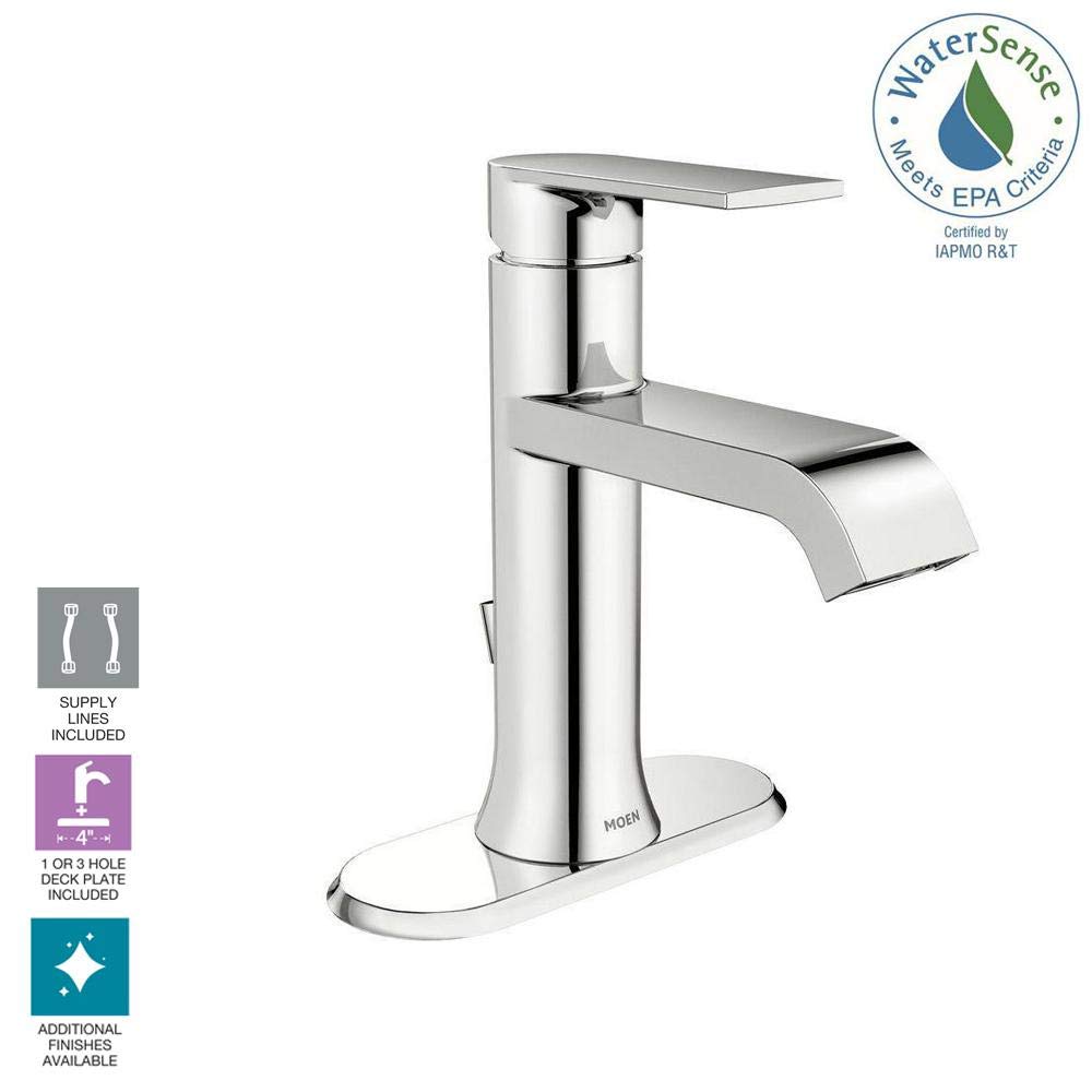 MOEN Genta WS84760 Single Handle Single Hole Bathroom Faucet in Chrome