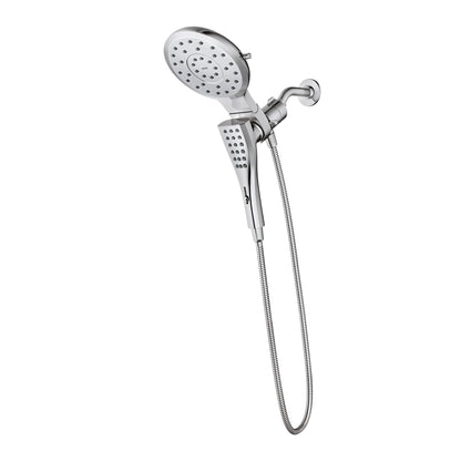MOEN Verso 220C3EP 8-Spray 7 in. Dual Wall Mount Fixed and Handheld Shower Head 1.75 GPM with Infiniti Dial in Chrome