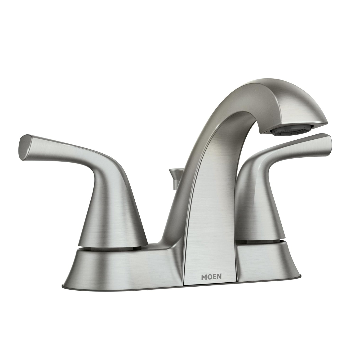 MOEN Haber 84768SRN Centerset 2-Handle Bathroom Faucet in Spot Resist Brushed Nickel