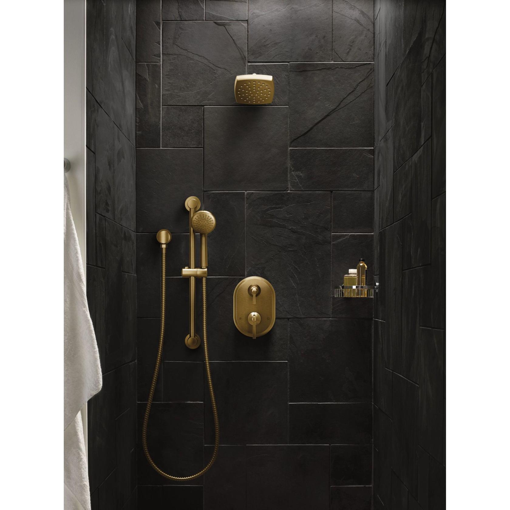 MOEN Eco-Performance 3868EPBG Single Function Handheld Shower with 24-Inch Slide Bar in Brushed Gold