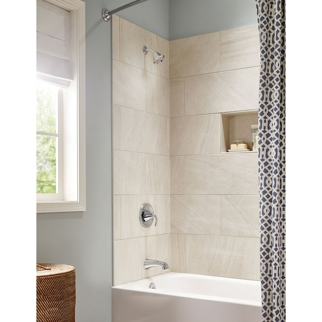 MOEN Glyde T2743BN 1-Handle 1-Spray Single-Handle Posi-Temp Tub and Shower Faucet Trim Kit in Brushed Nickel (Valve Not Included)