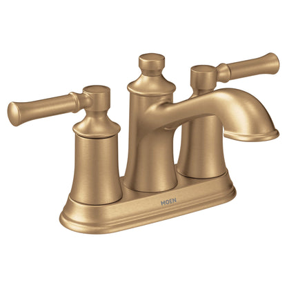 MOEN Dartmoor 6802BZG Two Handle Centerset Bathroom Sink Faucet in Bronzed Gold