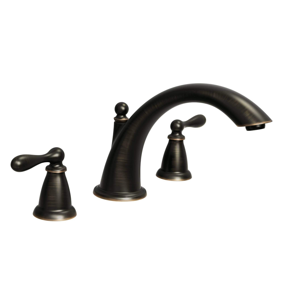 MOEN Caldwell 86440BRB Two Handle Roman Tub Faucet Trim in Mediterranean Bronze (Valve Included)