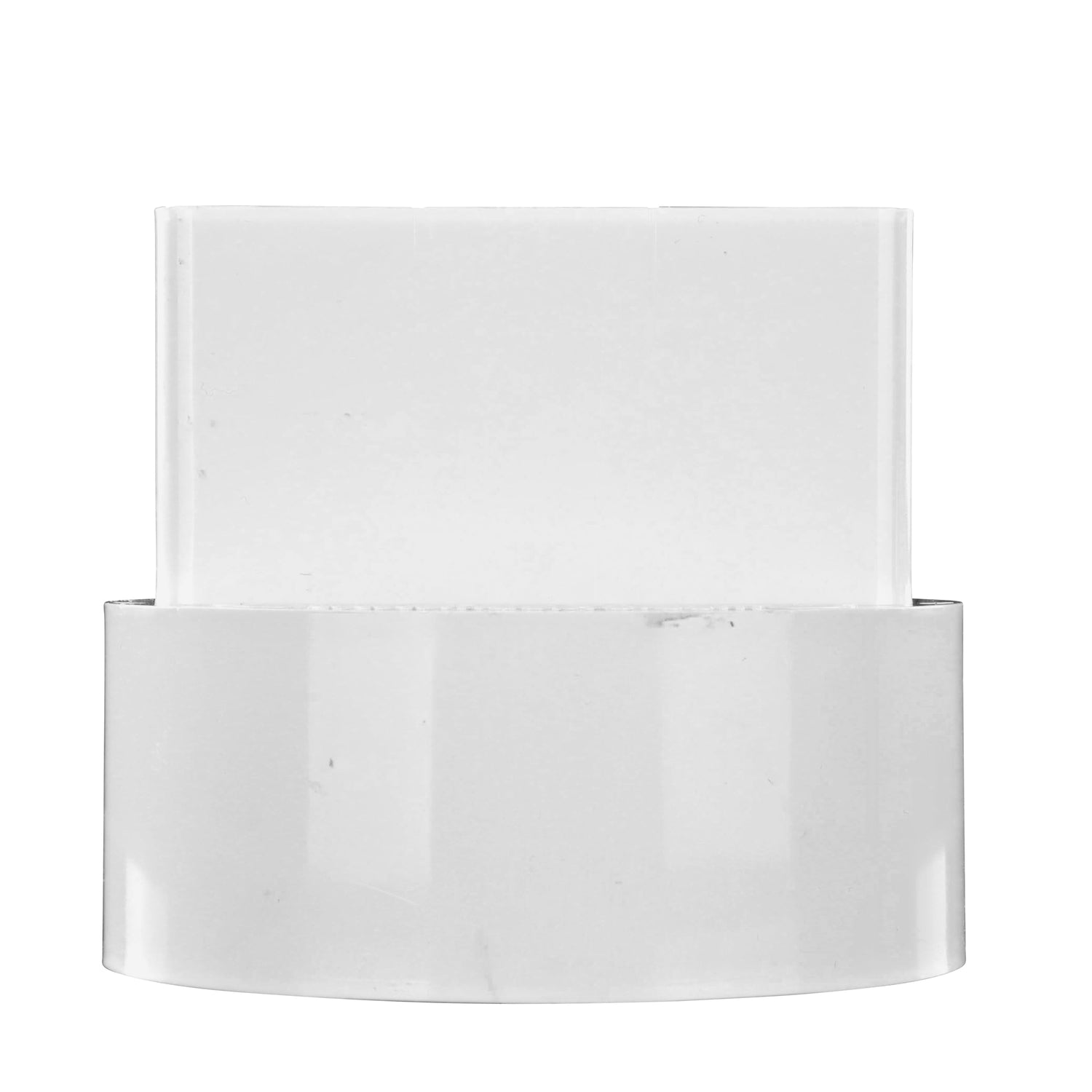 NDS 9P04 PVC Offset Downspout Adapter, Connects 2X3-Inch Downspout to 4-Inch Sewer and Drain Pipe, White