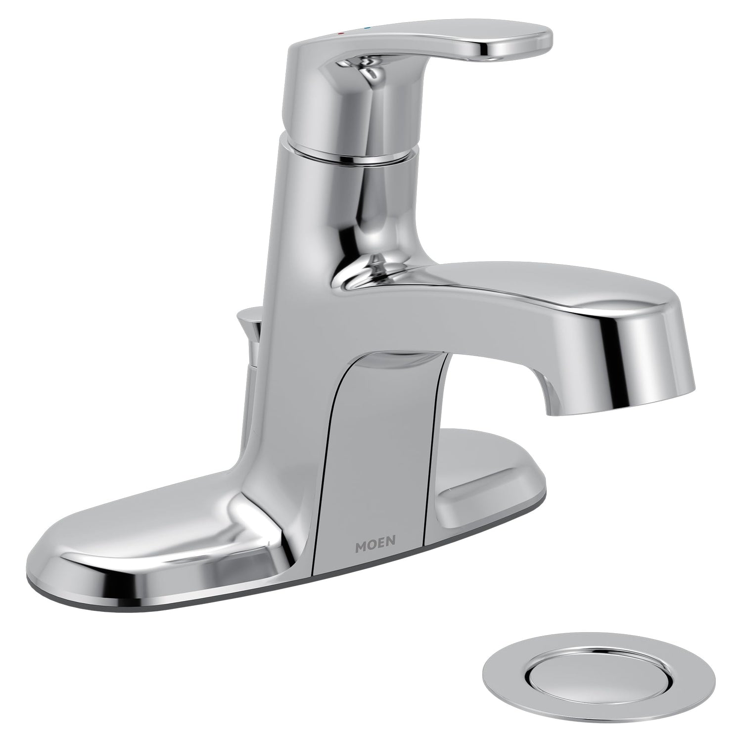 MOEN Chateau L645725 One-Handle 4-Inch Centerset Bathroom Faucet in Chrome (Drain Included)