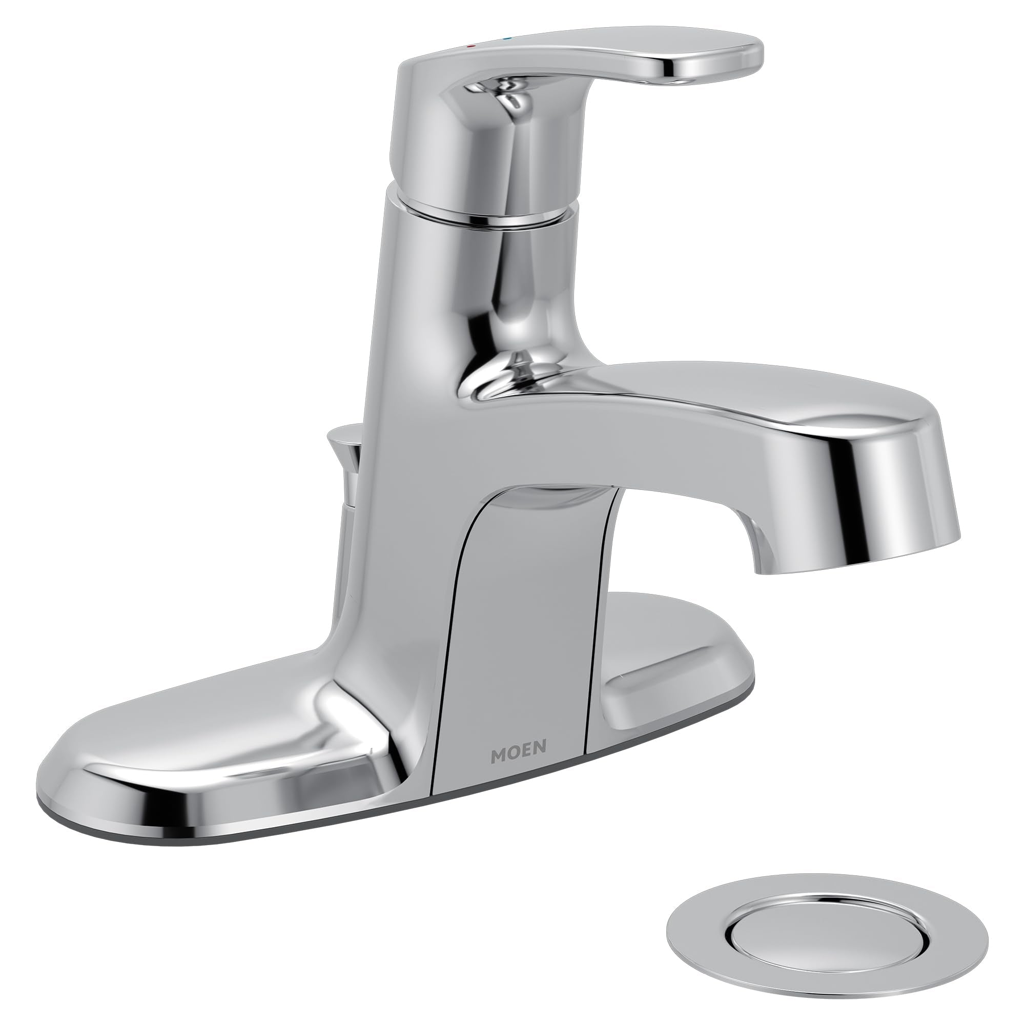 MOEN Chateau L645725 One-Handle 4-Inch Centerset Bathroom Faucet in Chrome (Drain Included)