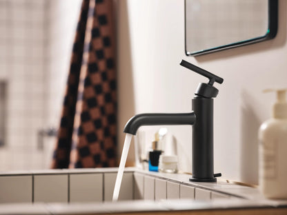 MOEN Gibson 6145BL One-Handle Single-Hole Faucet in Matte Black (Drain Included)