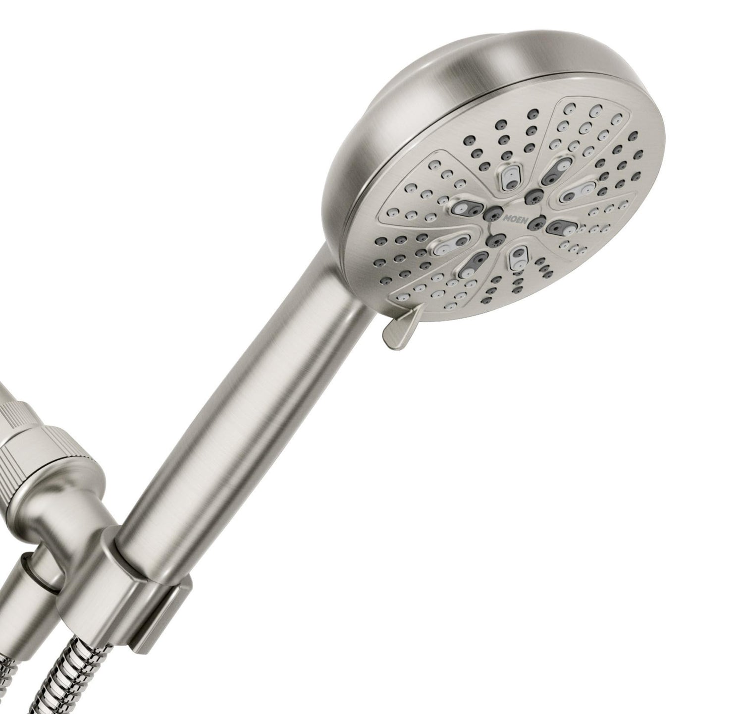 Moen Hydro Energetix High Pressure Shower Head with Handheld Sprayer, 8 Handheld Shower Head Spray Settings, Spot Resist Brushed Nickel Finish, 200H0SRN