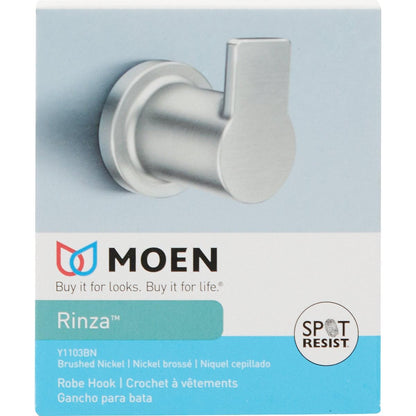 Moen Y1103BN Rinza Spot resist brushed nickel robe hook