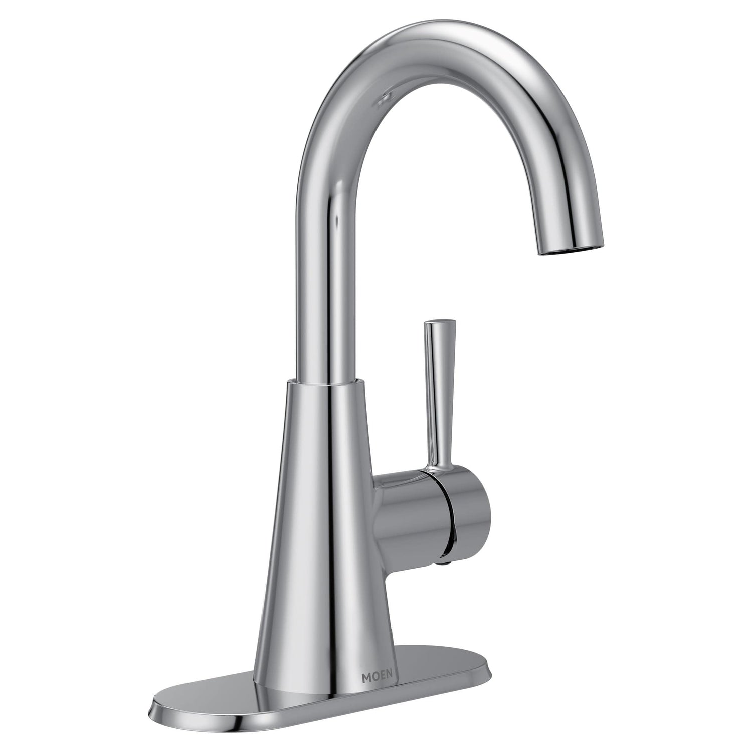 MOEN Ronan 84021 One-Handle Single Hole Modern Bathroom Sink Faucet in Chrome (Drain Included)