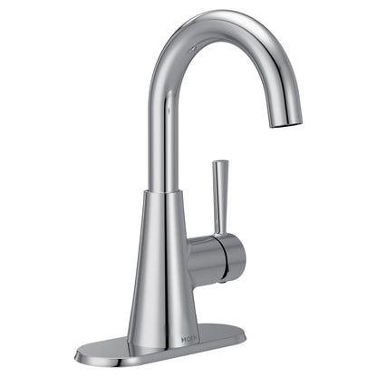 MOEN Ronan 84021 One-Handle Single Hole Modern Bathroom Sink Faucet in Chrome (Drain Included)
