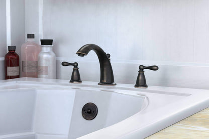 MOEN Caldwell 86440BRB Two Handle Roman Tub Faucet Trim in Mediterranean Bronze (Valve Included)