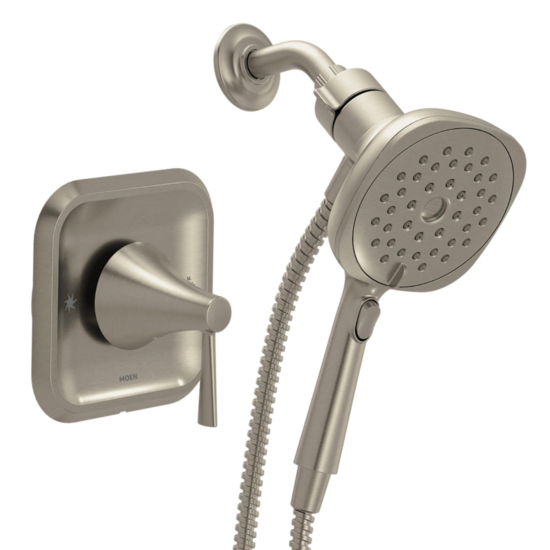 MOEN Ronan 82023SRN One-Handle Shower Faucet in Spot Resist Brushed Nickel (Valve Included)