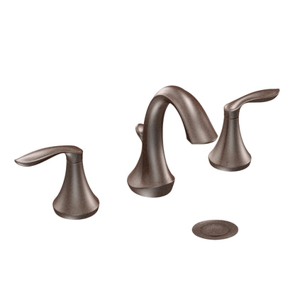 MOEN Eva TV6420ORB Two-Handle Widespread Bathroom Sink Faucet in Oil-Rubbed Bronze (Valve Included)