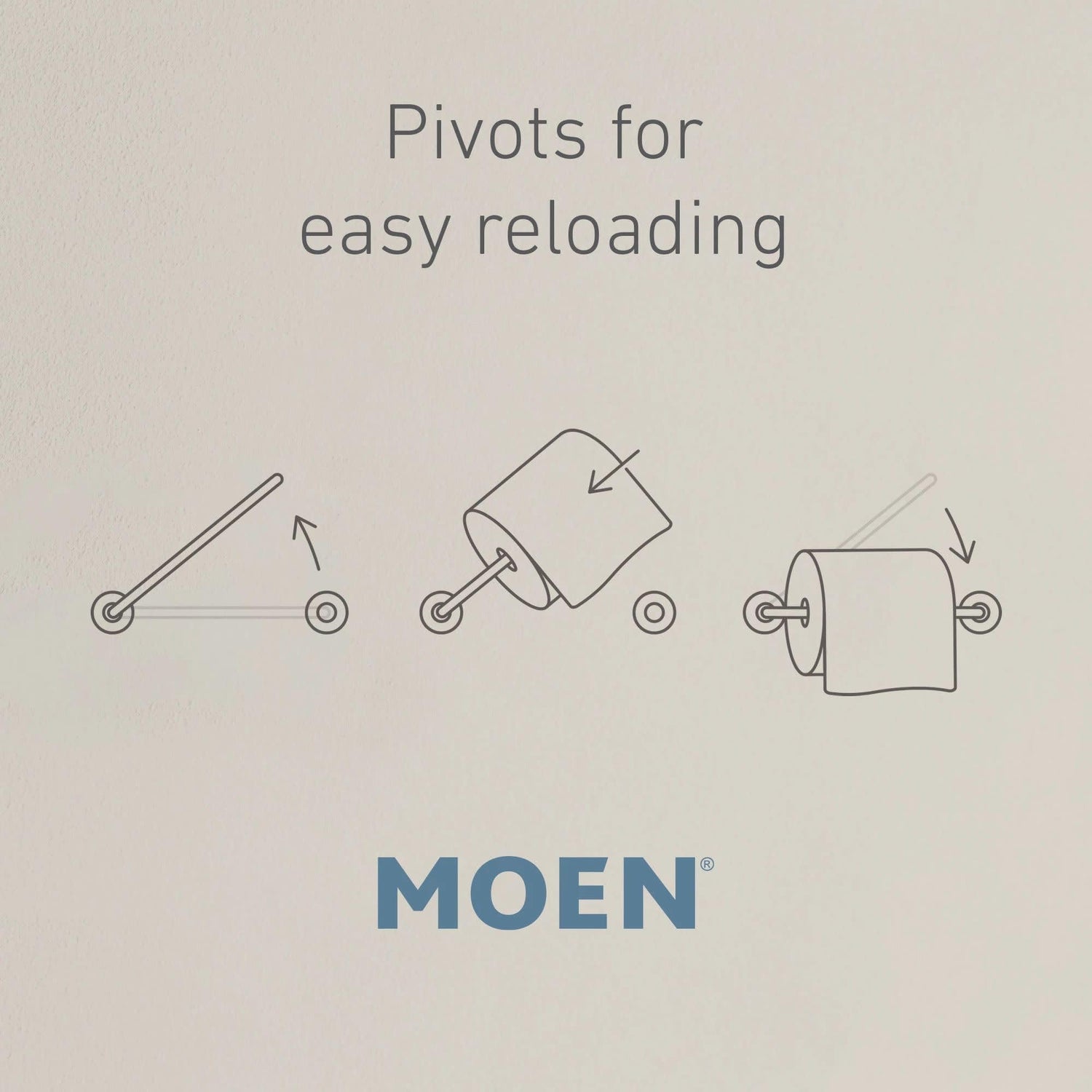 Moen YB5208CH Wynford Double Post Pivoting Toilet Paper Holder, Chrome