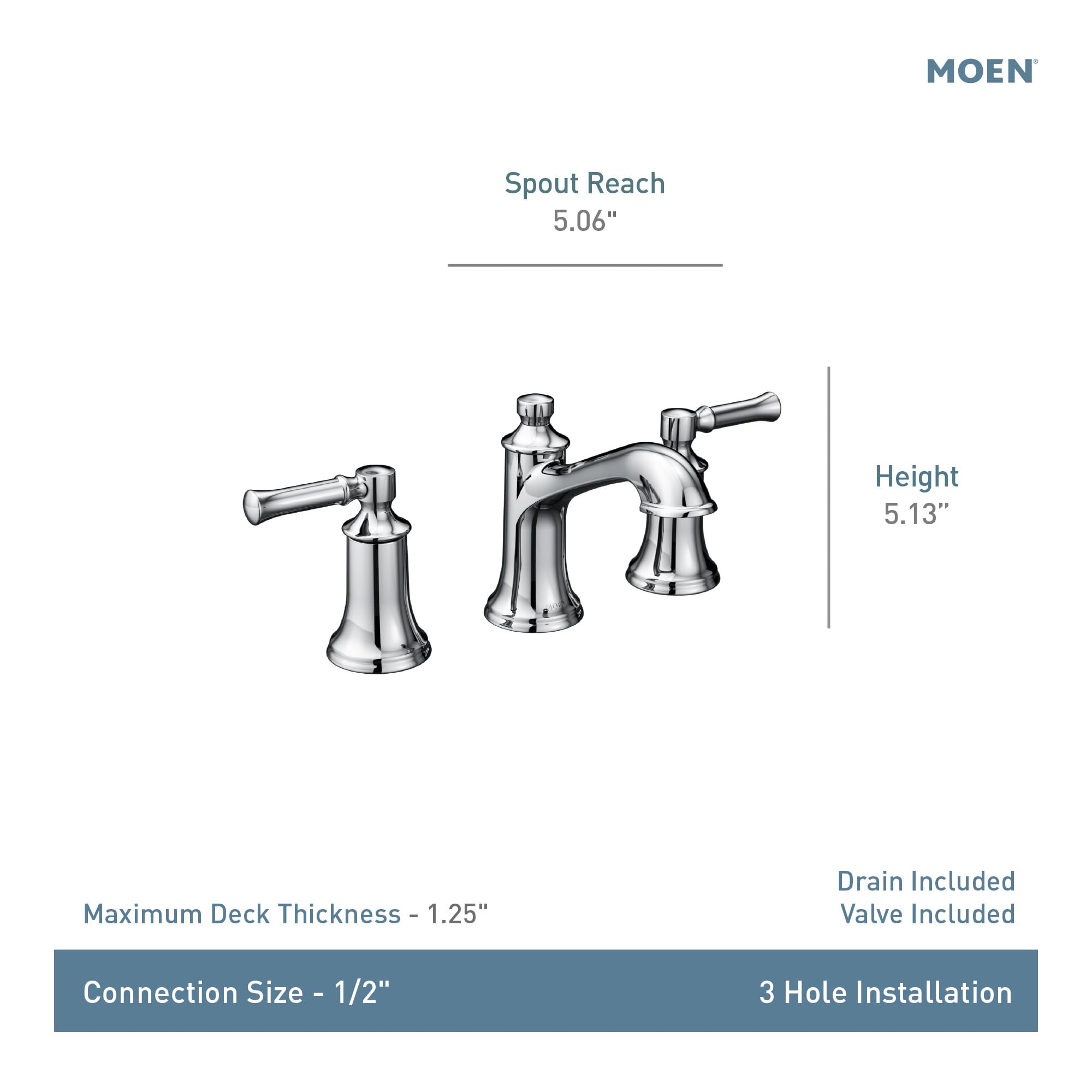 MOEN Dartmoor TV6805ORB Two-Handle 8-Inch Widespread Bathroom Faucet in Oil Rubbed Bronze (Valve Included)