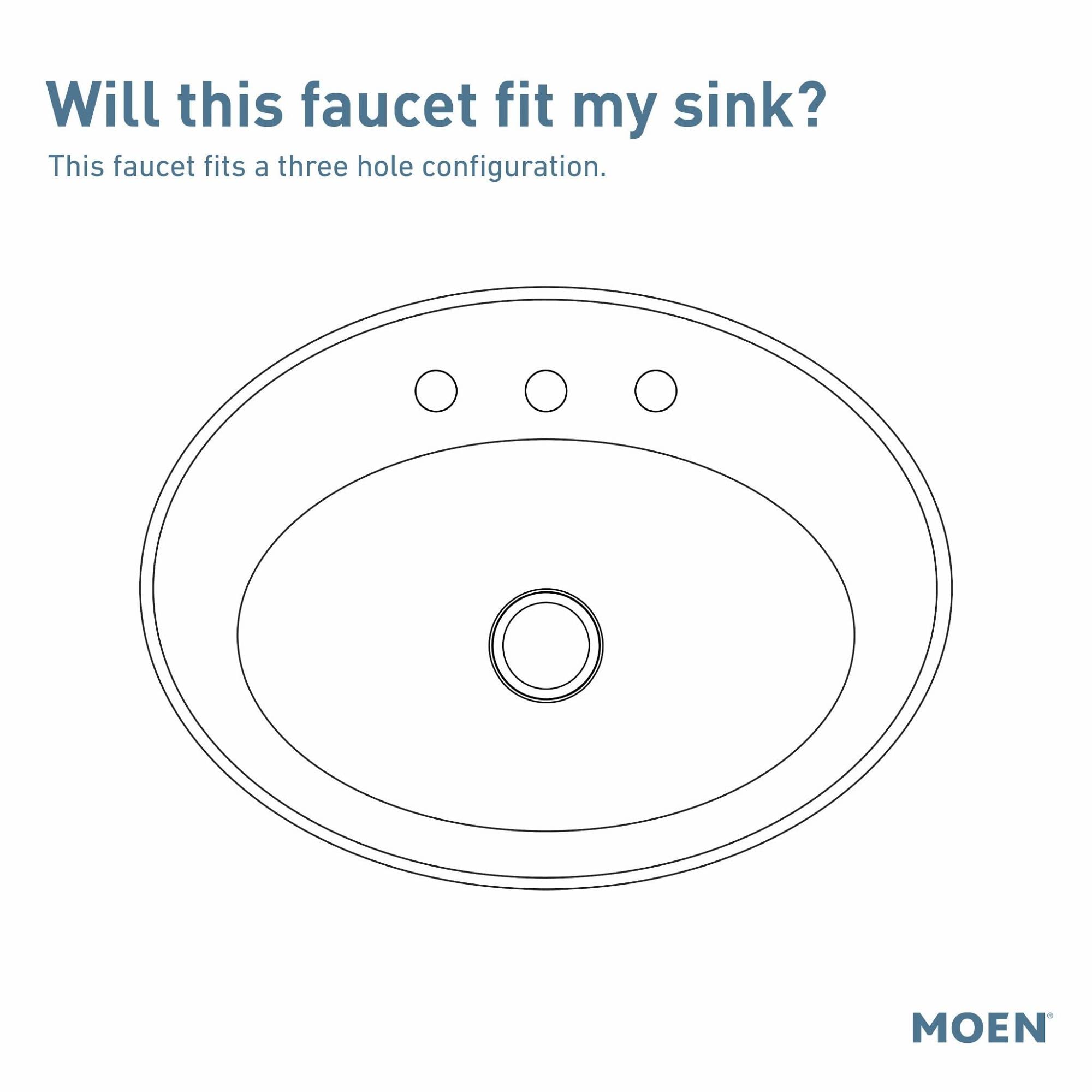 Moen WS84228 Two-Handle High Arc Bathroom Faucet, Chrome