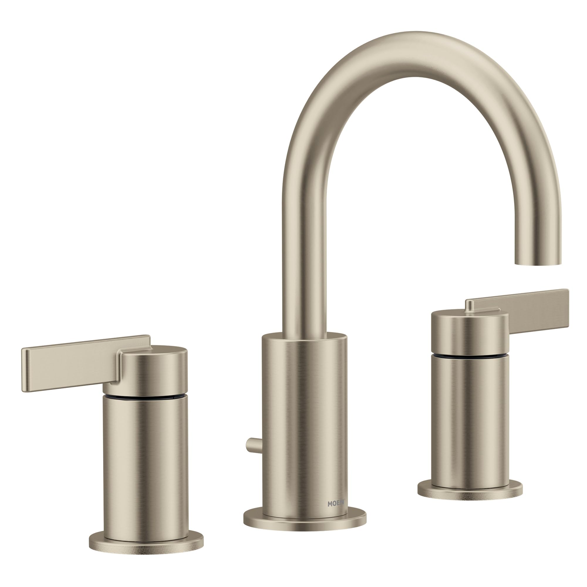 MOEN Cia T6222BN Widespread 2-Handle High-Arc Bathroom Sink Faucet in Brushed Nickel (Valve Required)