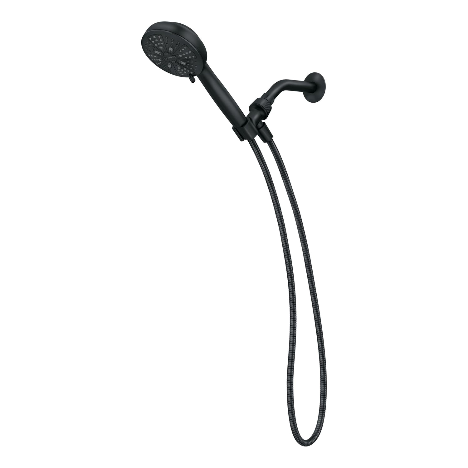 Moen Hydro Energetix Matte Black High Pressure Shower Head with Handheld Sprayer Featuring 8 Spray Settings, 200H0BL