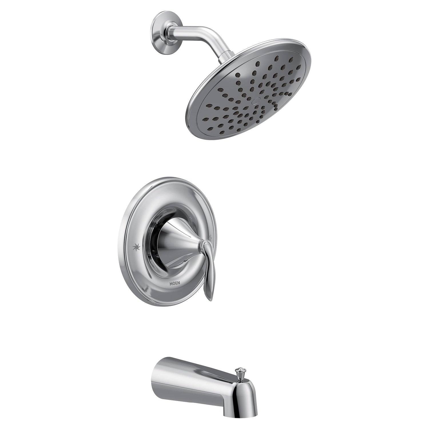 MOEN Eva T2233EP Posi-Temp Rain Shower Single-Handle Tub and Shower Faucet Trim Kit in Chrome (Valve Not Included)