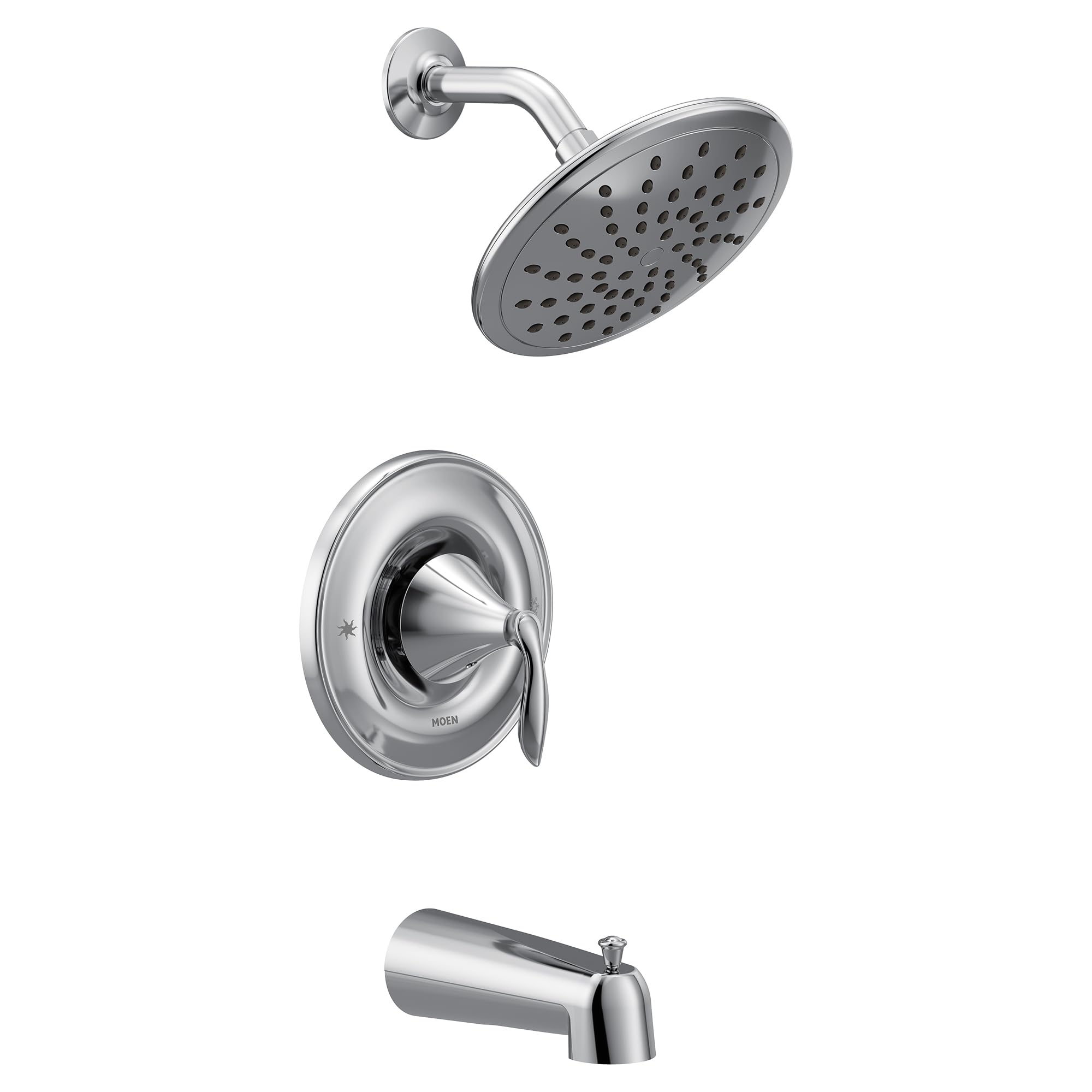 MOEN Eva T2233EP Posi-Temp Rain Shower Single-Handle Tub and Shower Faucet Trim Kit in Chrome (Valve Not Included)