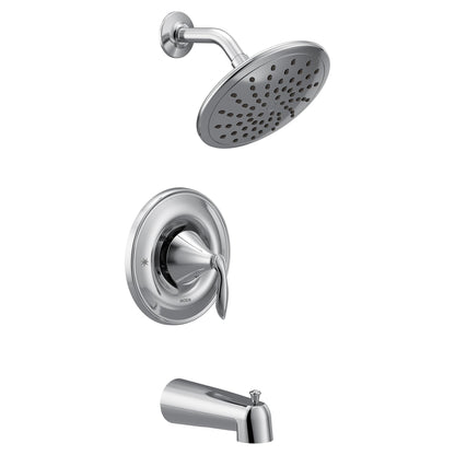 MOEN Eva T2233EP Posi-Temp Rain Shower Single-Handle Tub and Shower Faucet Trim Kit in Chrome (Valve Not Included)