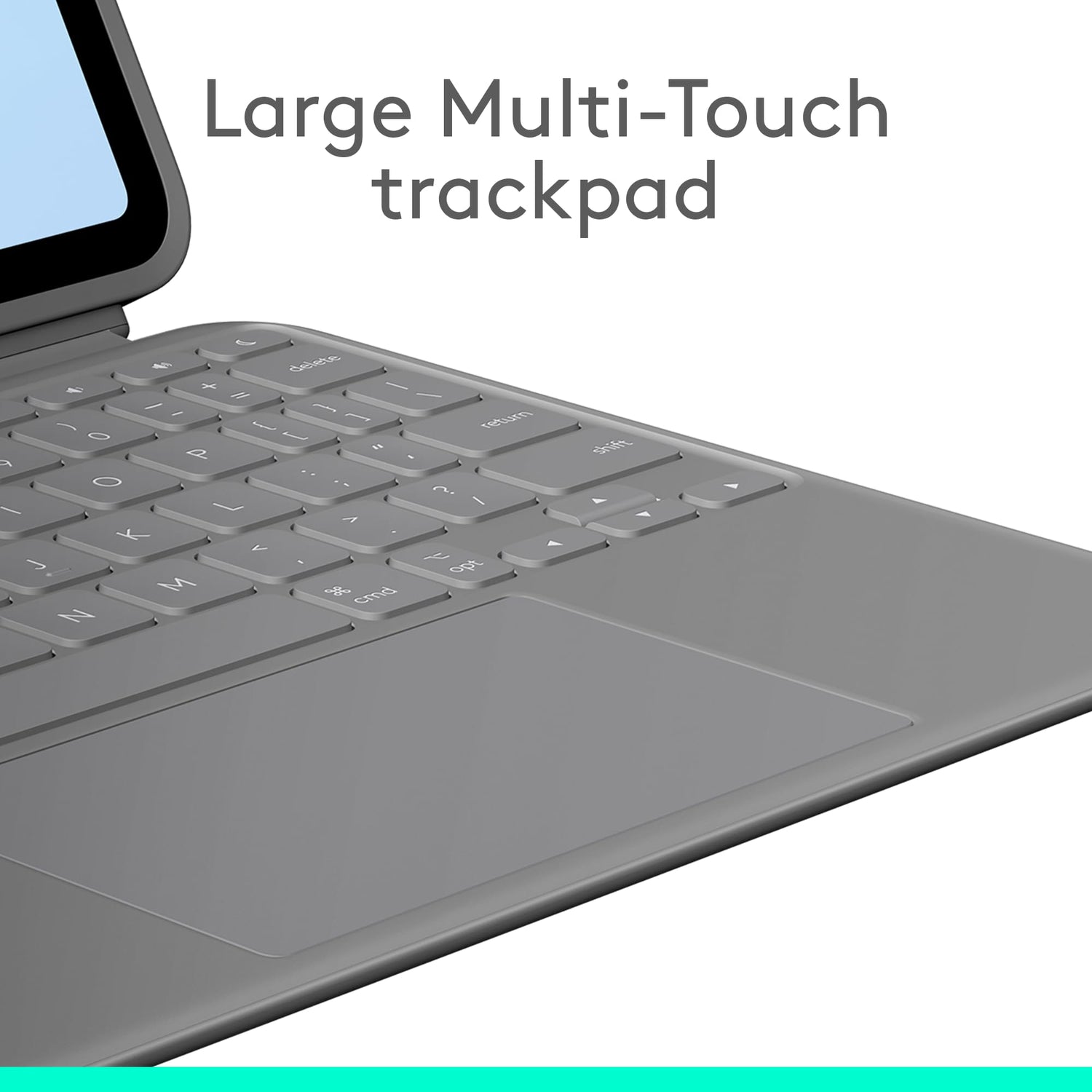 Logitech Combo Touch iPad Air 11-inch (M2, M3 &amp; M4), iPad Air (5th gen),Connectivity Technology -Apple Smart Connector, Keyboard Case - Detachable Backlit Keyboard with Kickstand - Oxford Grey