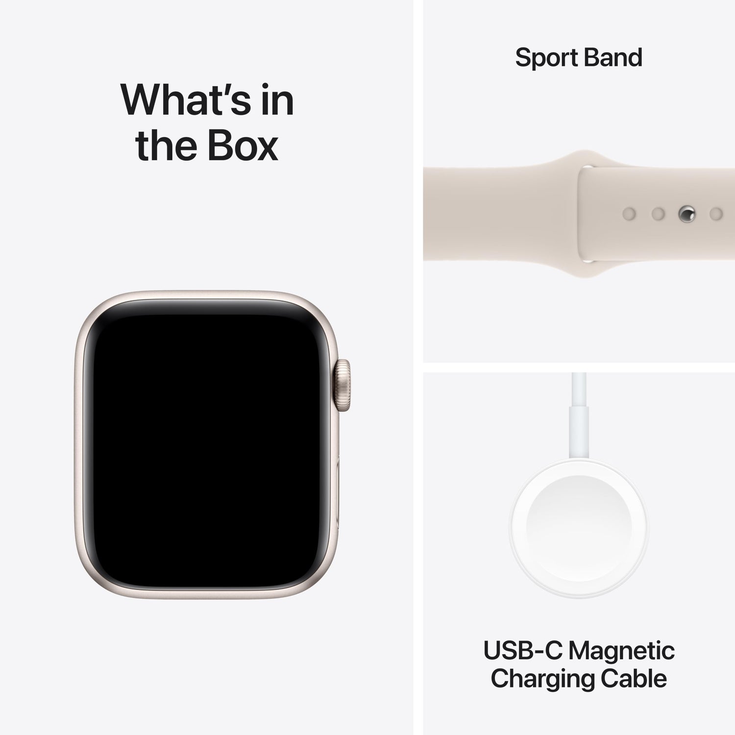 Apple Watch SE (2nd Gen) [GPS 44mm] Smartwatch with Starlight Aluminum Case with Starlight Sport Band S/M. Fitness &amp; Sleep Tracker, Crash Detection, Heart Rate Monitor