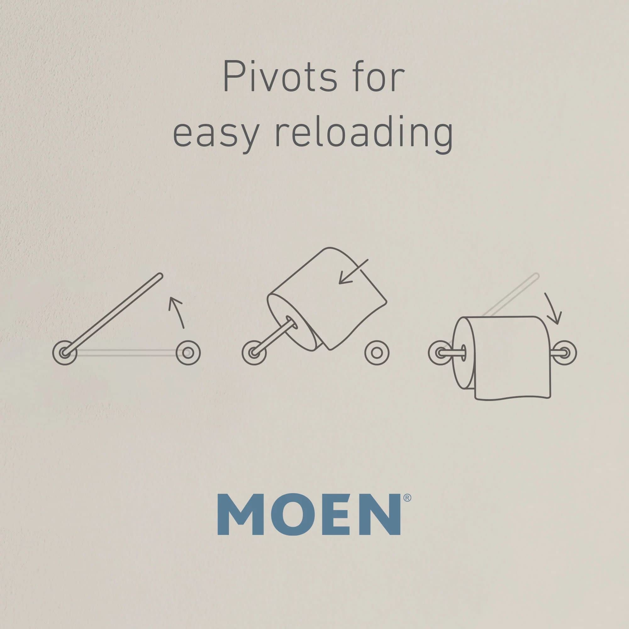 Moen Y2608CH Banbury Pivoting Paper Holder, Chrome