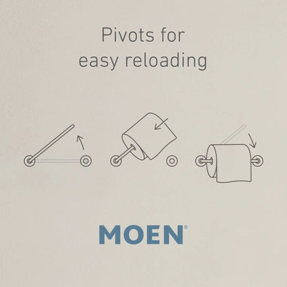 Moen Y2608CH Banbury Pivoting Paper Holder, Chrome
