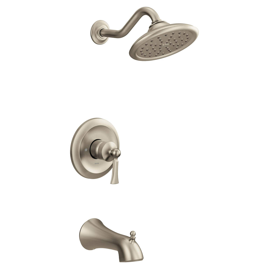 MOEN Wynford UT35503BN M-CORE 3-Series, 1-Handle Tub and Shower Trim Kit in Brushed Nickel (Valve Not Included)