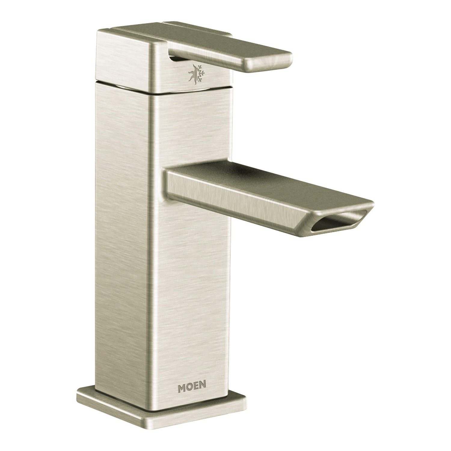 MOEN 90 Degree S6700BN One-Handle Bathroom Sink Faucet in Brushed Nickel