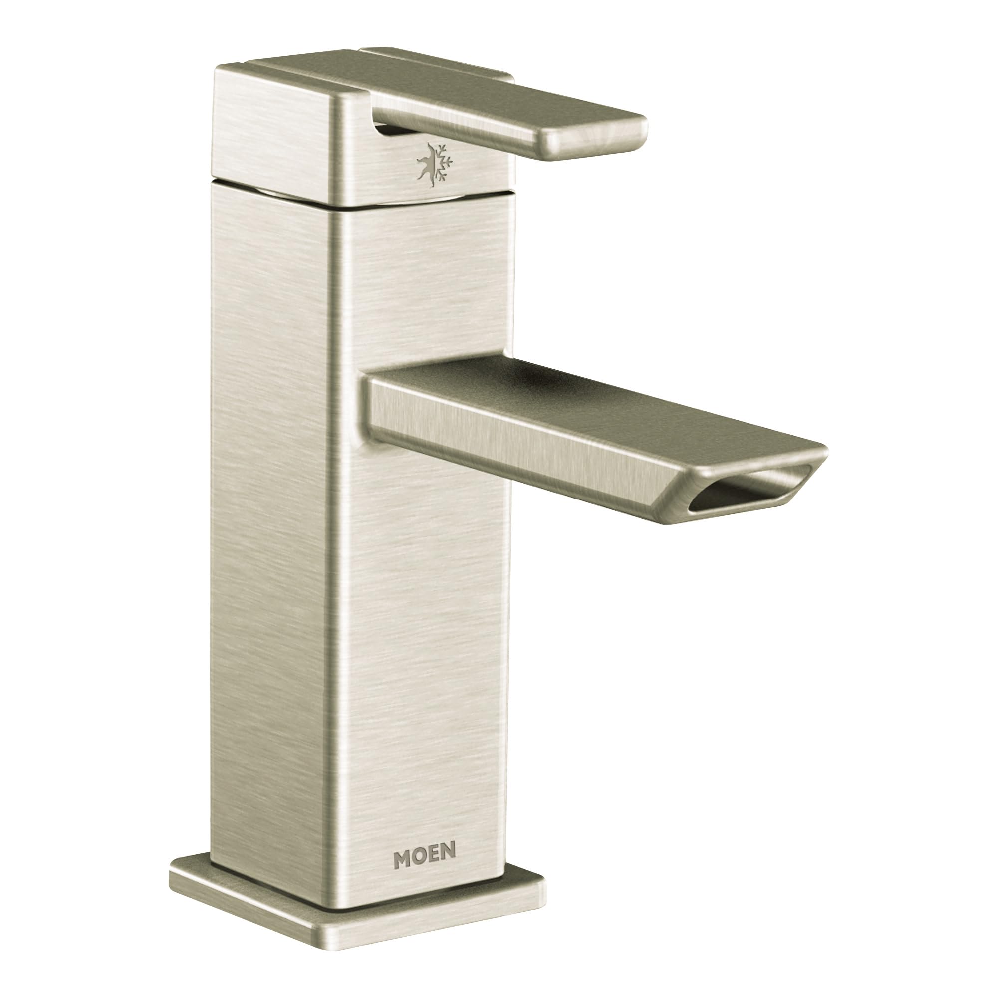 MOEN 90 Degree S6700BN One-Handle Bathroom Sink Faucet in Brushed Nickel