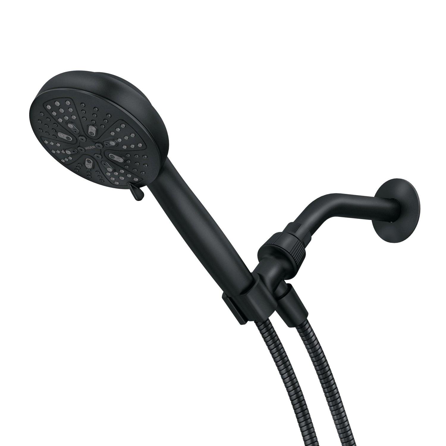 Moen Hydro Energetix Matte Black High Pressure Shower Head with Handheld Sprayer Featuring 8 Spray Settings, 200H0BL