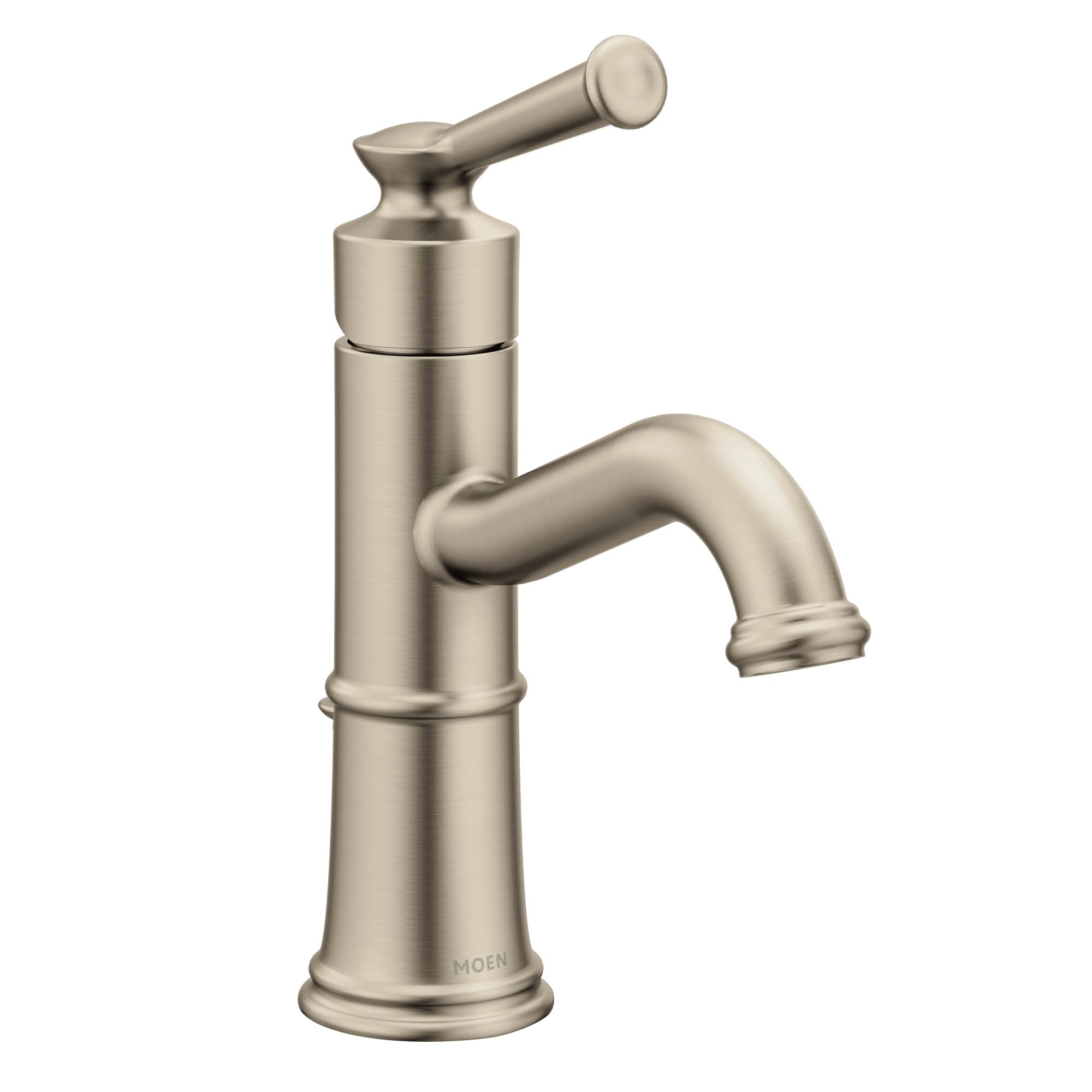 MOEN Belfield 6402BN One-Handle Bathroom Sink Faucet in Brushed Nickel (Drain Included)