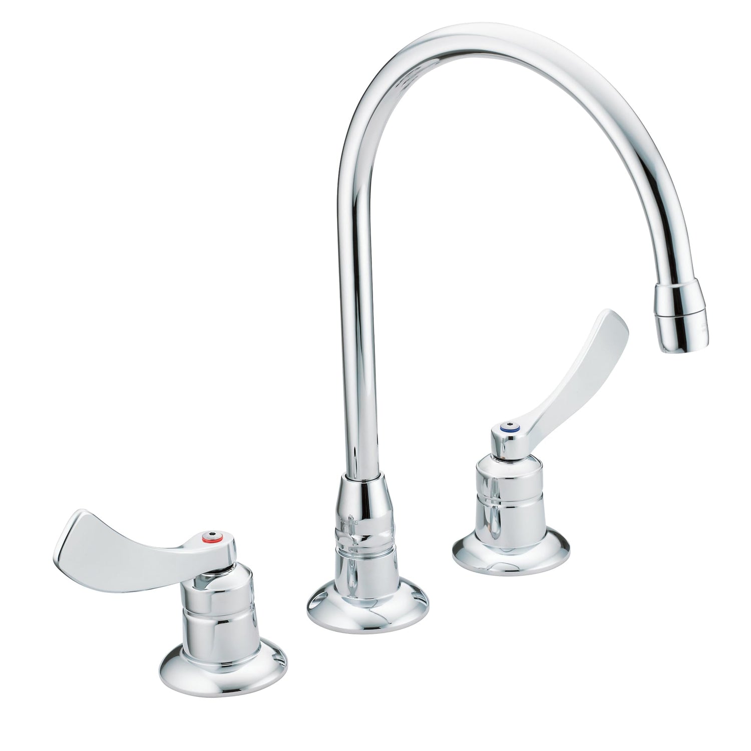 MOEN M-Dura 8225SMF15 Widespread 2-handle High-arc Commercial Handle Bathroom Sink Faucet in Chrome
