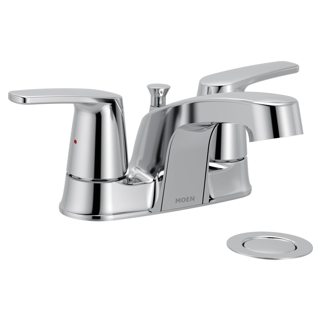 MOEN Chateau 6499575 Two-Handle Centerset Bathroom Sink Faucet in Chrome (Drain Included)