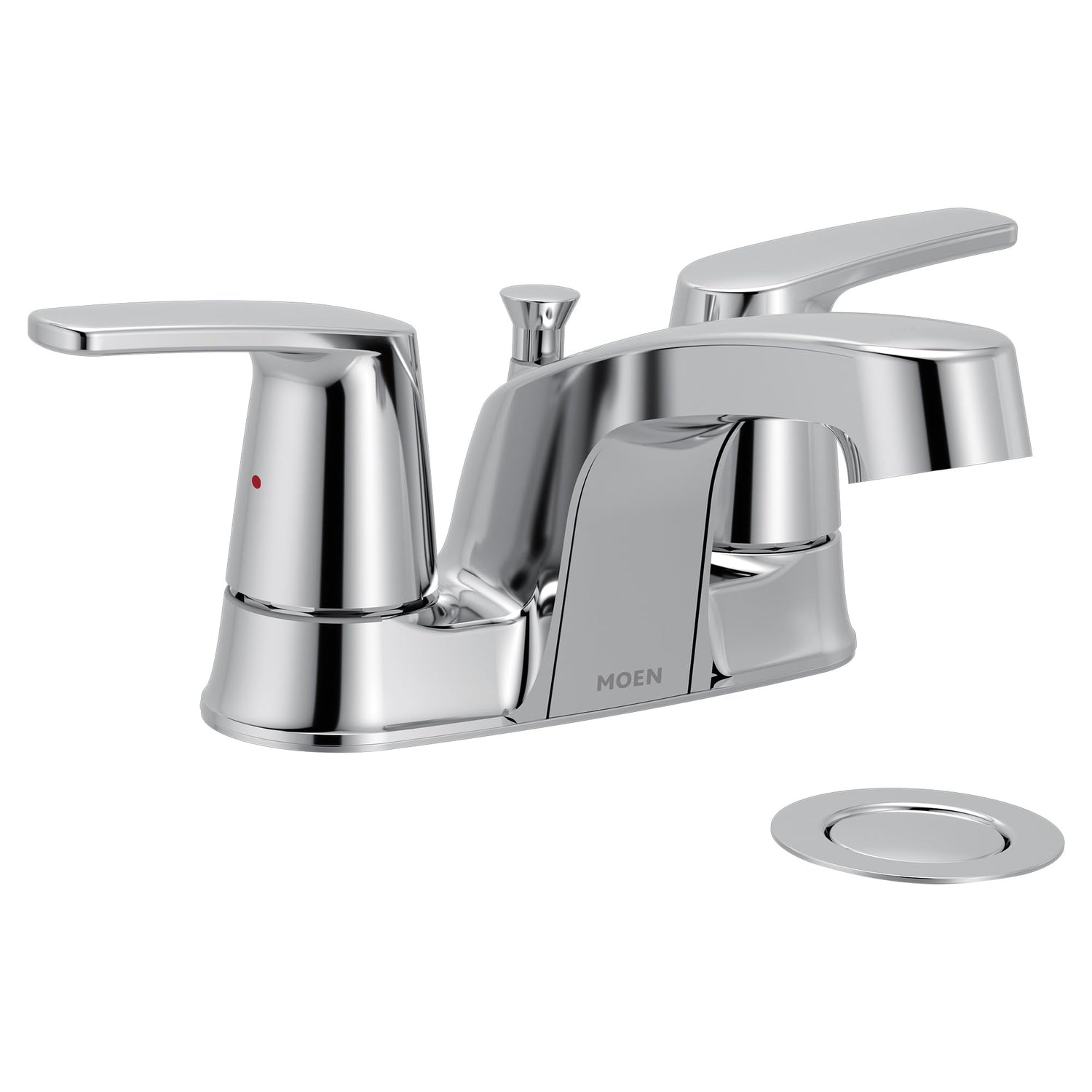 MOEN Chateau 6499575 Two-Handle Centerset Bathroom Sink Faucet in Chrome (Drain Included)